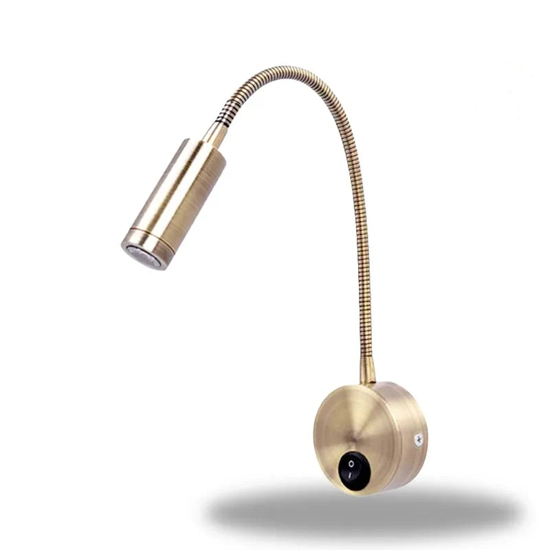 LumaGlow - Lampe murale LED fine pour lecture avec bras flexible et lumière anti-reflets