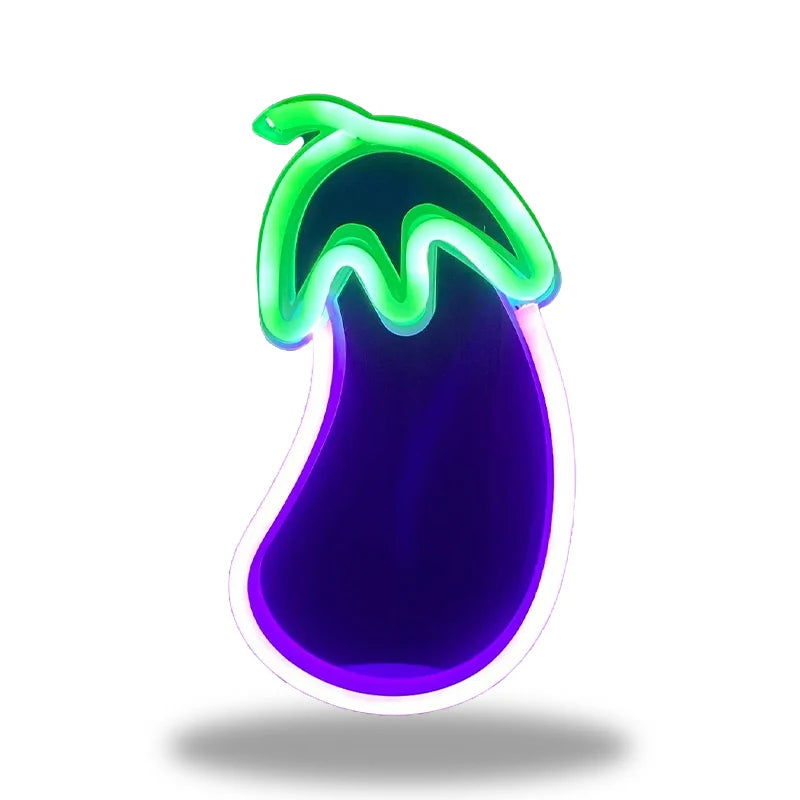 NeonGlow - Lampe aubergine avec corps violet et tige néon vert clair pour un éclairage ludique