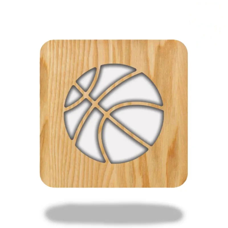 HoopsGlow - Lampe de lit basketball élégante pour une décoration sportive
