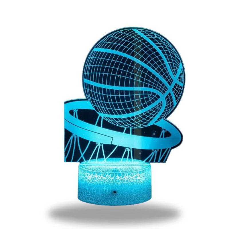 DunkLume - Veilleuse LED basketball dynamique pour fans et salles de jeux