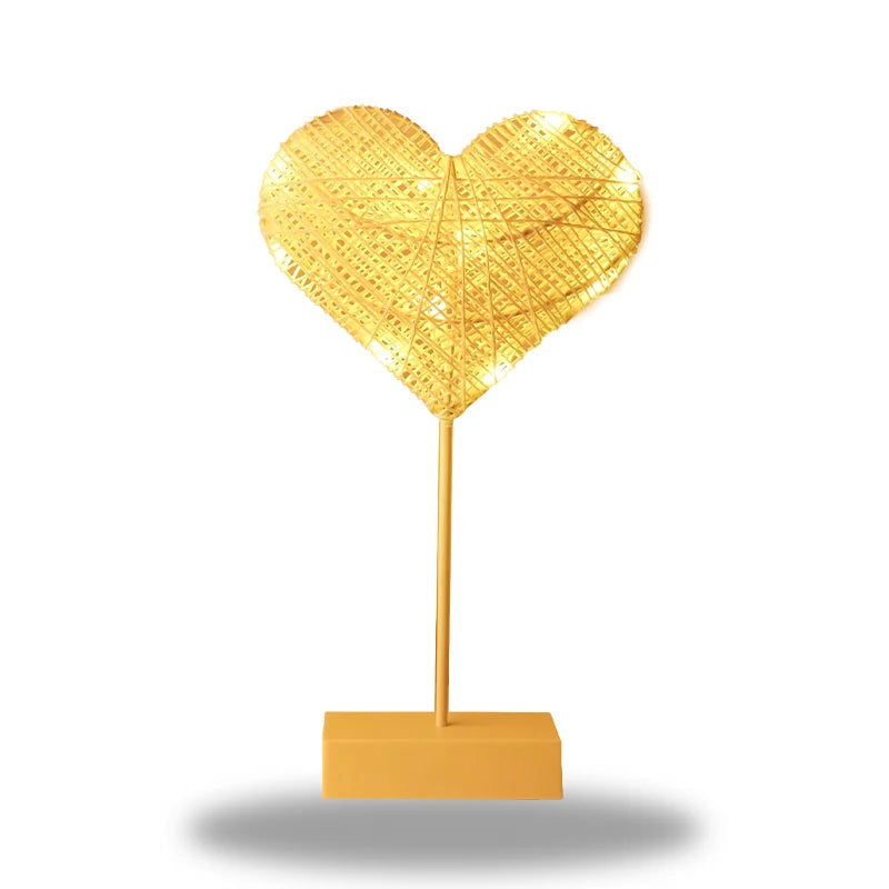 HeartGlow - Lampe romantique en forme de cœur avec lumière chaude et cosy