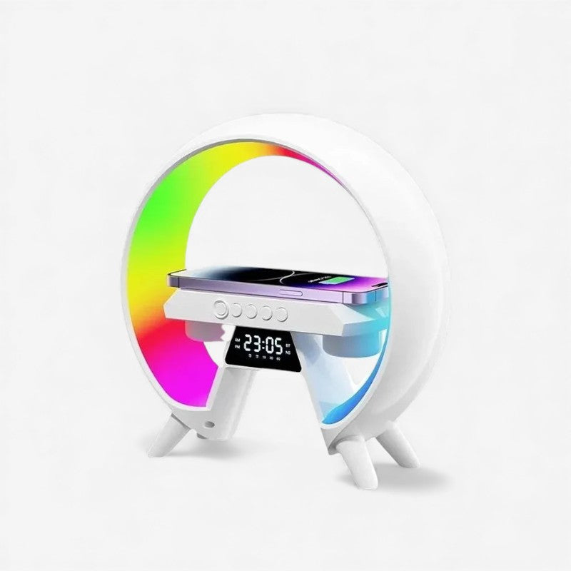 ClockLume – Lampe de table LED avec charge sans fil et horloge digitale