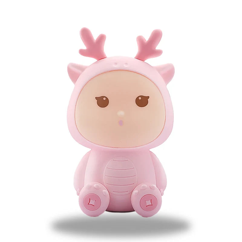 ReindeerGlow - Lampe de nuit charmante mi-humaine mi-renne pour chambres d'enfants