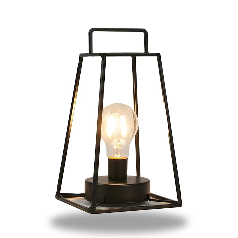 VeroGlow - Geometrisk lampe med åben ramme med flydende LED-pære til moderne interiør