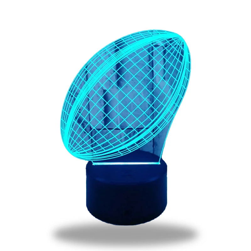 GlowKick - Lampe de chevet en forme de ballon de football changeant de couleur avec télécommande