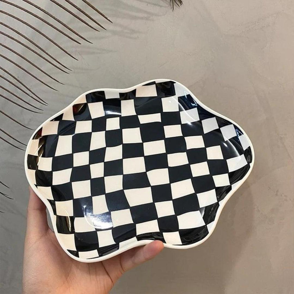 NinonCloud – Bol à carreaux en forme de nuage avec design ludique et style accrocheur