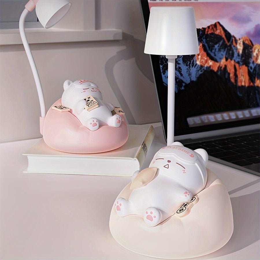GlowPaws - Lampe de nuit LED en forme de chat douce avec recharge USB