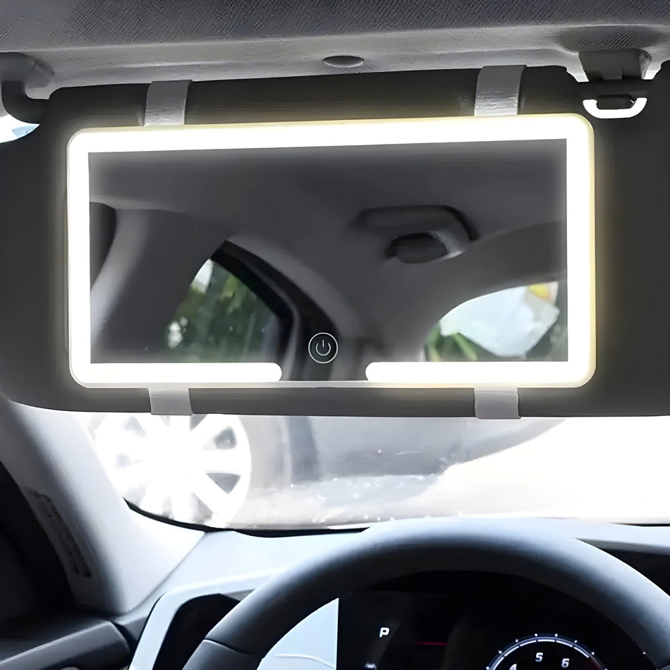 SunGlam – Miroir de maquillage portable avec lumière LED réglable pour la beauté en déplacement