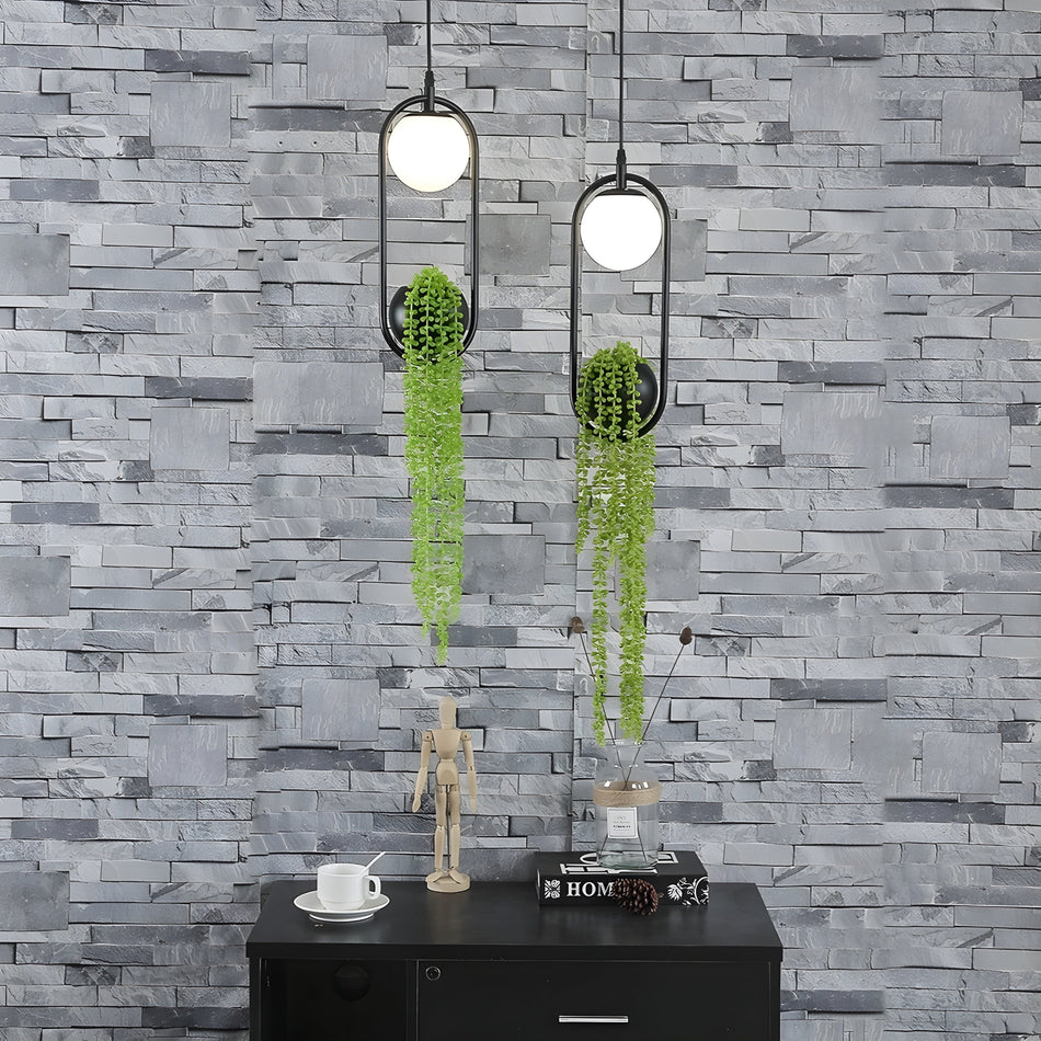 BotaniGlow - Nordisk LED-lampe med indbygget plantekasse for naturlig stemning
