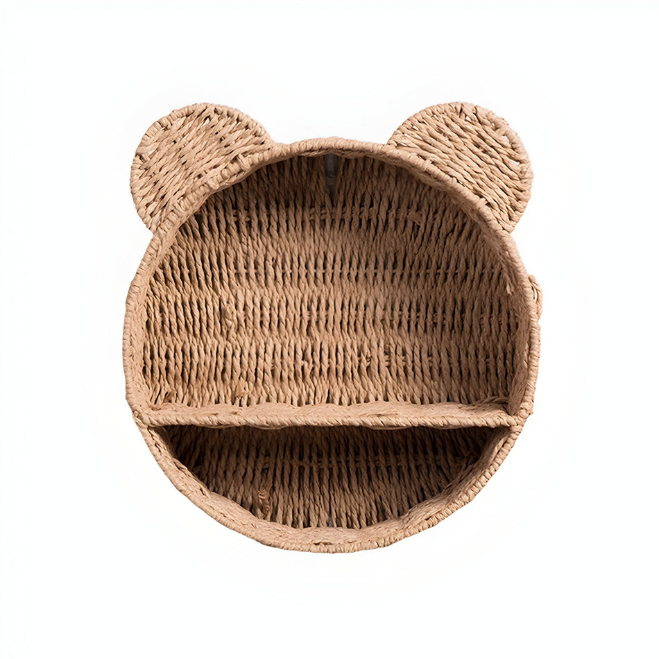 NestWoven – Panier en paille tissé main pour rangement élégant à la maison