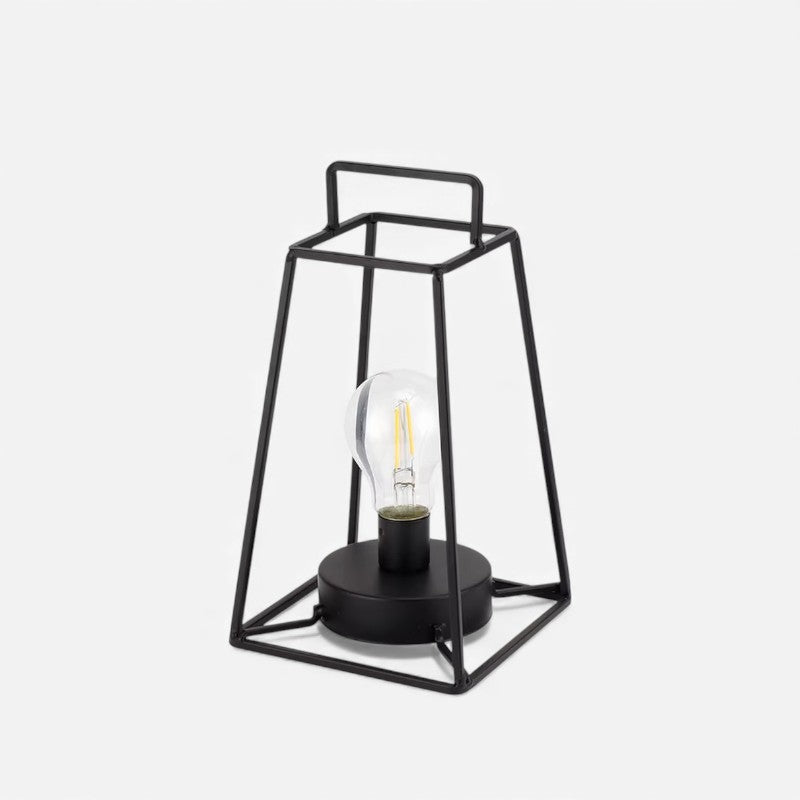 CageGlow – Lampe de table LED portable avec poignée et design en cage
