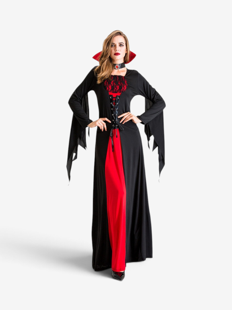 Mystique – costume de diable vampire avec design à lacets