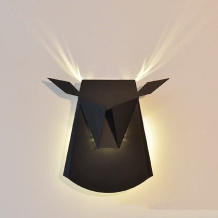 LumeNordic - Applique murale avec design de tête de cerf pour un éclairage chaleureux à la maison