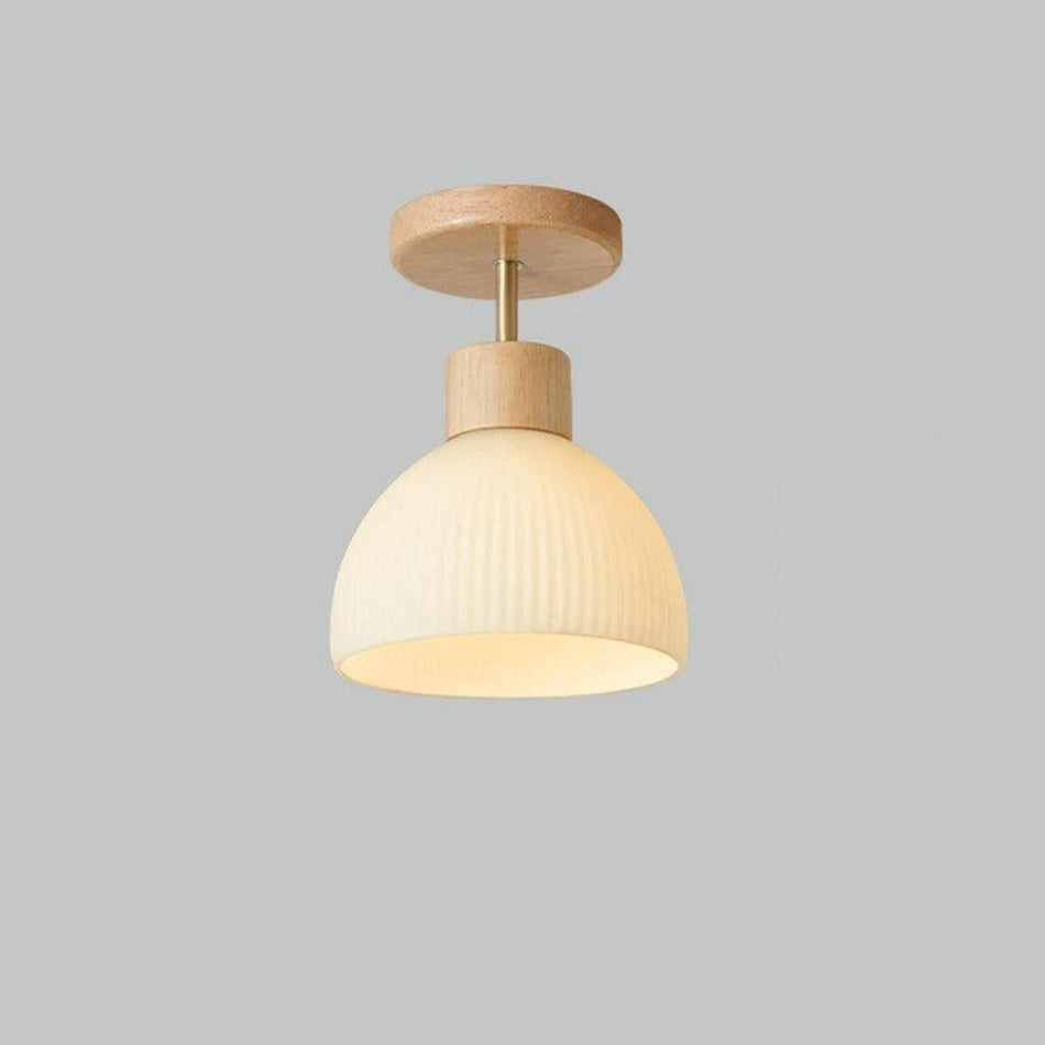 GlowVane - Lampe de plafond LED en bois moderne pour une atmosphère chaleureuse