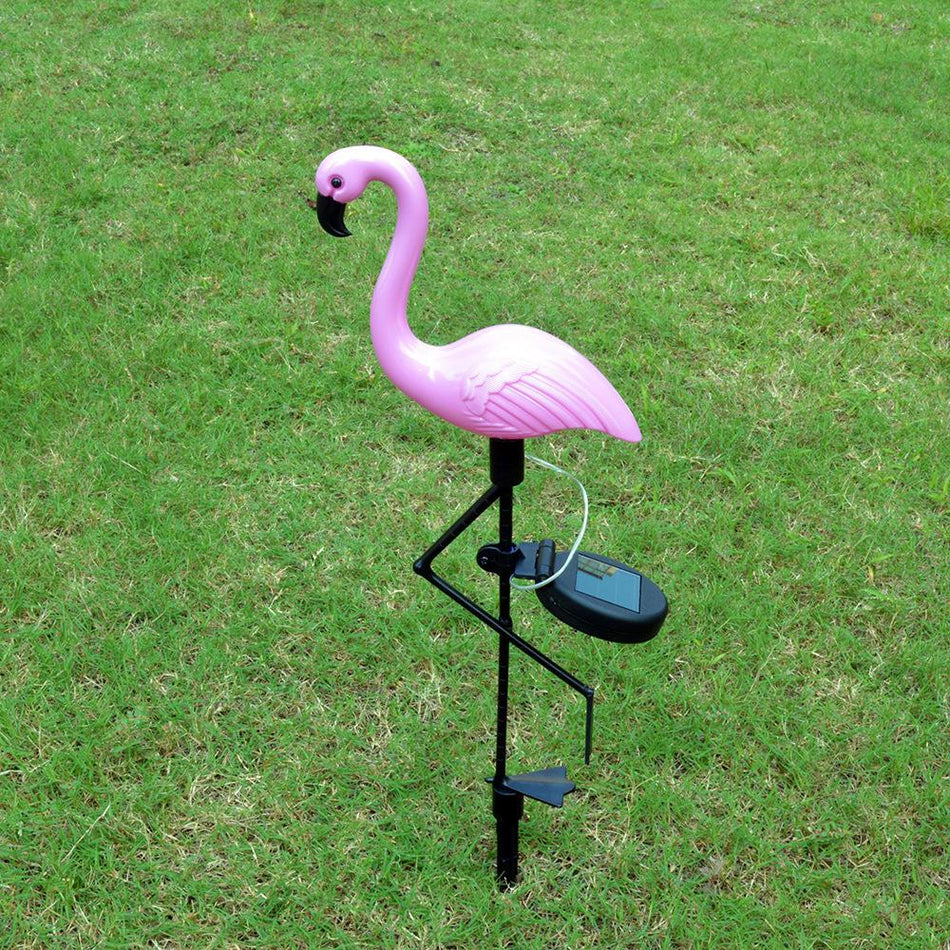TropiGlow - Solcelle-havelampe med flamingo-design til udendørs stemning og charme