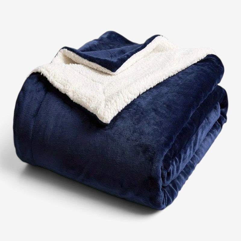 Sherpova - Sherpa fleecetæppe med tofarvet design