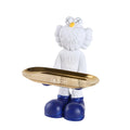 BearNest – Figurine d’ours en résine avec plateau pour rangement décoratif