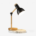 WoodPivot – Lampe de Bureau en Bois avec Tête Réglable