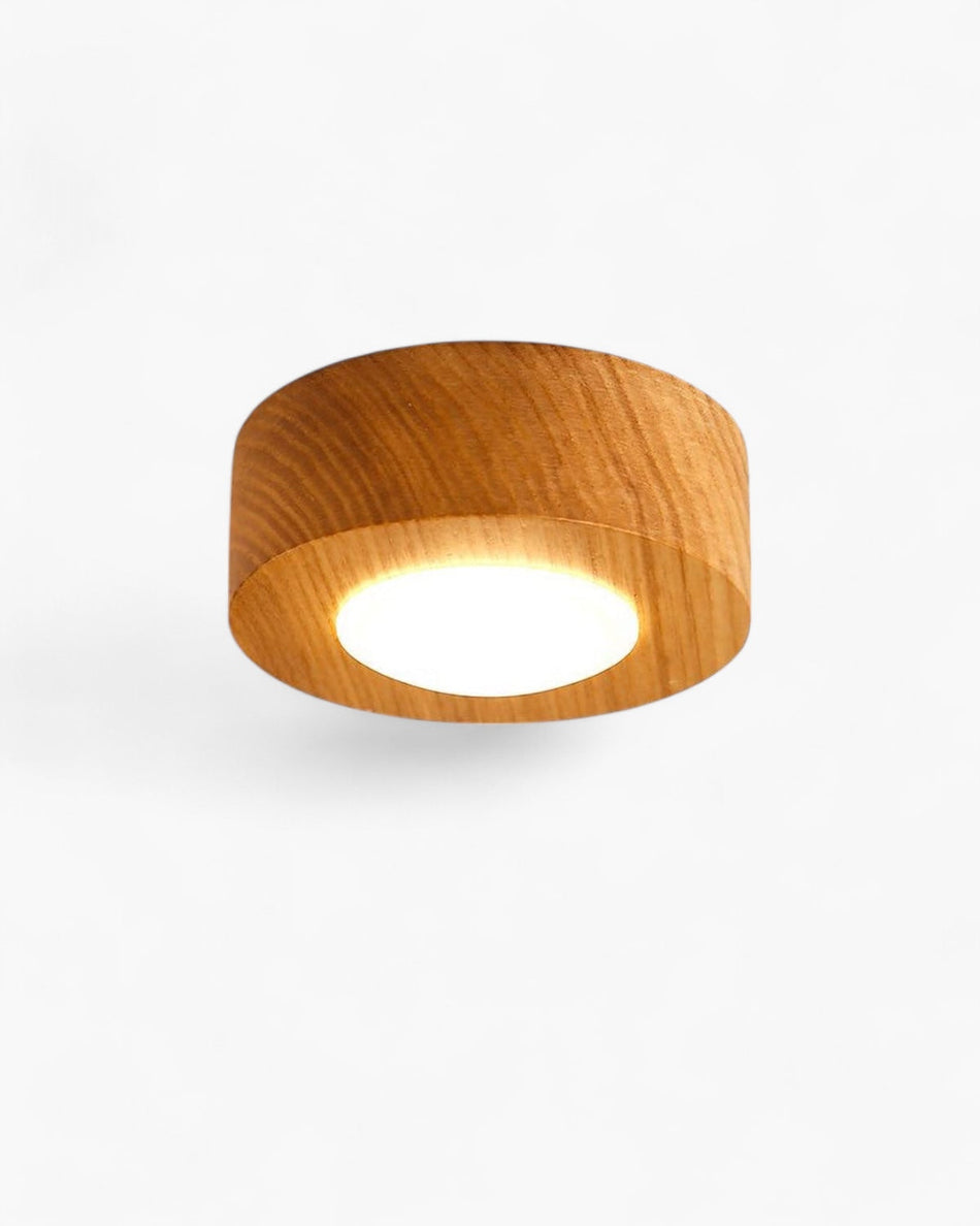 LumiHaven - Lampe de plafond en bois moderne avec éclairage d’ambiance doux  