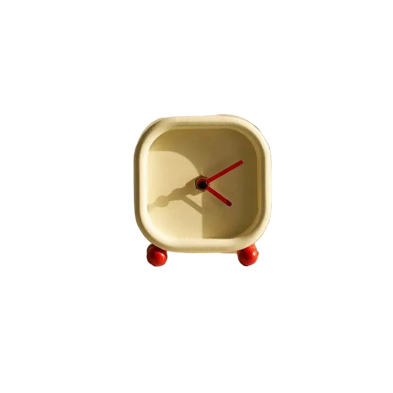 LuxyTick – Élégante horloge de table carrée avec cadre rectangulaire