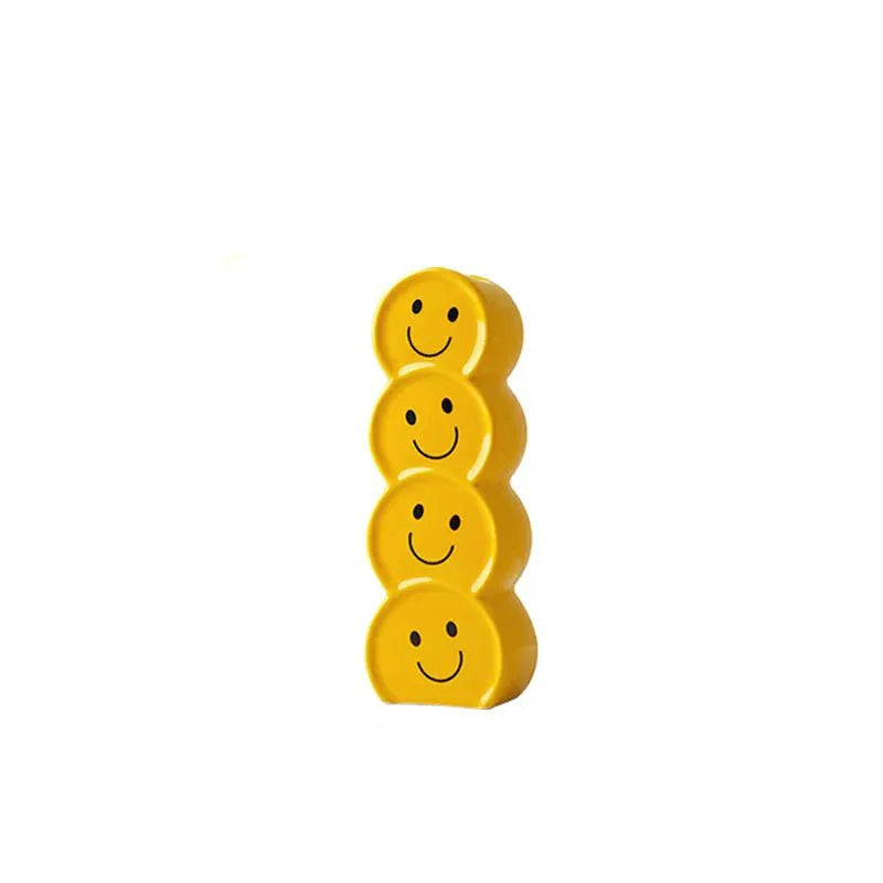 JoyNest – Ensemble de vases en céramique moderne avec visages souriants pour une décoration joyeuse