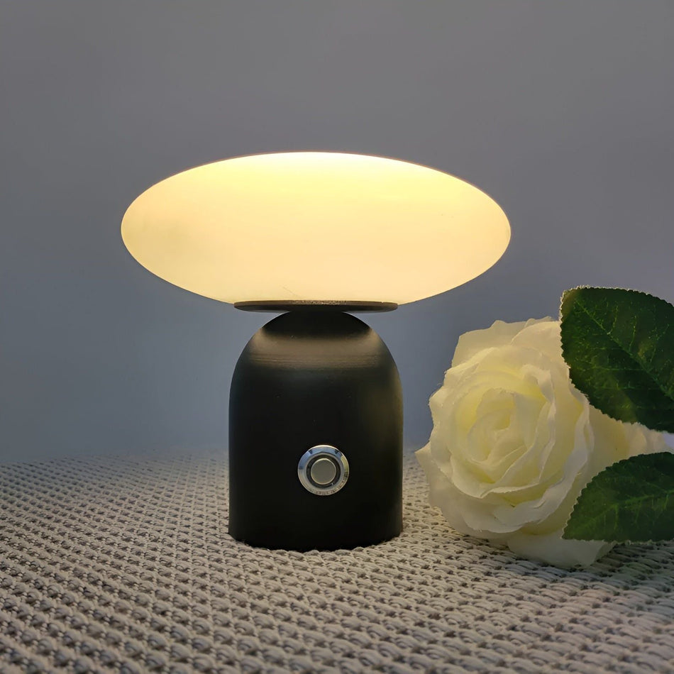 NordGlow - Lampe de table nordique sans fil avec contrôle tactile et douce lueur ambiante