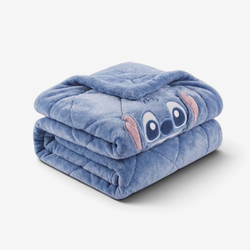 Rovelli – Pudetæppe med Stitch-design og multifunktionel udformning